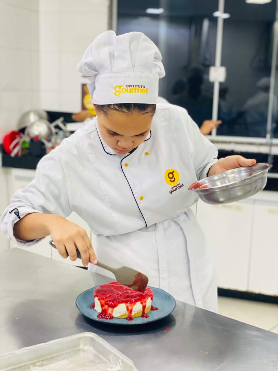 Turma do Instituto Gourmet em aula prática